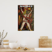 Abstrakte Gitarre VII Poster (Küche)