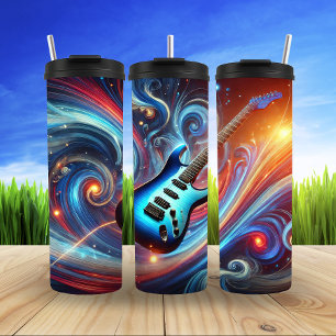 Abstrakte Gitarrensymphonie Thermosbecher