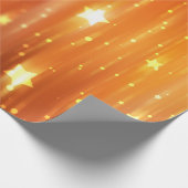 abstrakte, glänzende orangefarbene Hintergrundabst Geschenkpapier (Ecke)