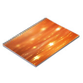 abstrakte, glänzende orangefarbene Hintergrundabst Notizblock (Linke Seite)