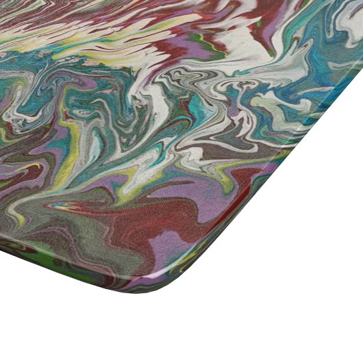 Abstrakte Glasdekoration Schneidebrett (Ecke)