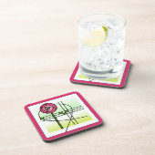 Abstrakte Glasgow Rose Beverage Coaster Getränkeuntersetzer (Rechte Seite)