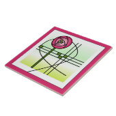 Abstrakte Glasgow Rose Keramik Tile Fliese (Seite)