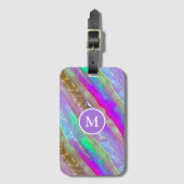 Abstrakte Glaskunst Gepäckanhänger (Vorderseite Vertikal)