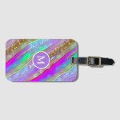 Abstrakte Glaskunst Gepäckanhänger (Vorderseite (Horizontal))