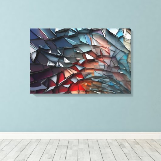 Abstrakte Glaskunstkunst Leinwanddruck (Insitu (Holzboden))