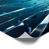 Abstrakte Glaskunstkunst Poster (Ecke)