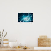 Abstrakte Glaskunstkunst Poster (Küche)