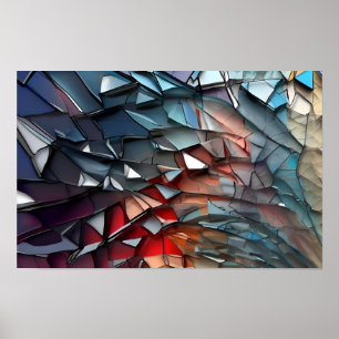 Abstrakte Glaskunstkunst Poster