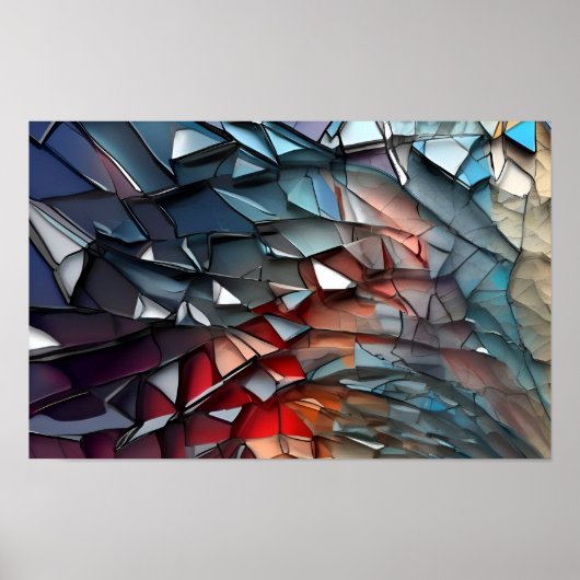 Abstrakte Glaskunstkunst Poster (Vorne)