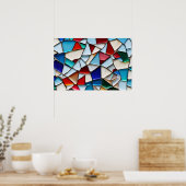 Abstrakte Glaskunstkunst Poster (Küche)