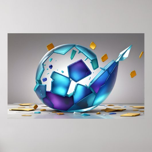 Abstrakte Glaskunstkunst Poster (Vorne)