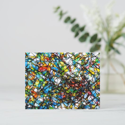 Abstrakte Glaskunstkunst Postkarte (Stehend Vorderseite)
