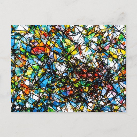 Abstrakte Glaskunstkunst Postkarte (Vorderseite)