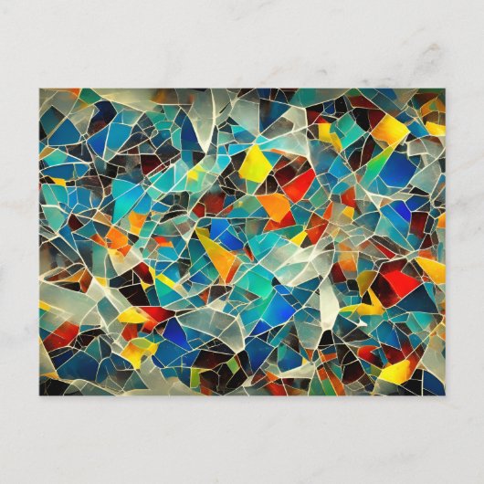 Abstrakte Glaskunstkunst Postkarte (Vorderseite)