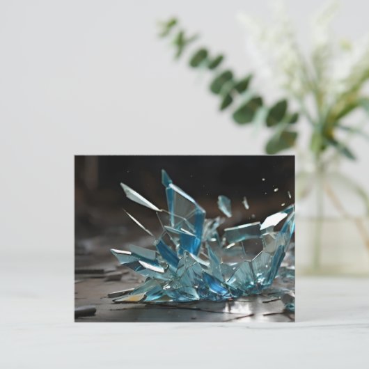 Abstrakte Glaskunstkunst Postkarte (Stehend Vorderseite)