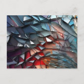 Abstrakte Glaskunstkunst Postkarte (Vorderseite)