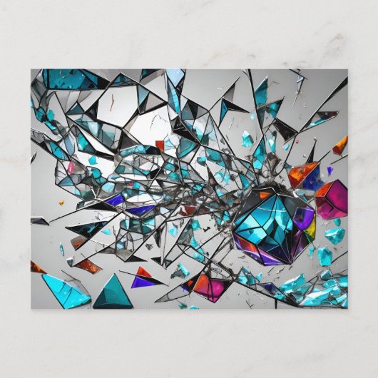 Abstrakte Glaskunstkunst Postkarte (Vorderseite)