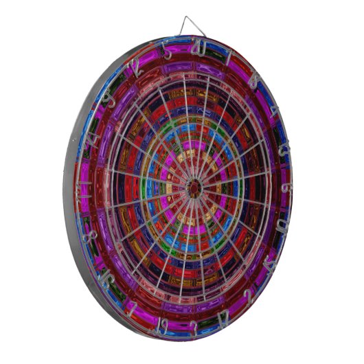 Abstrakte Glasmosaike 2 Dartscheibe (Vorderseite Links)