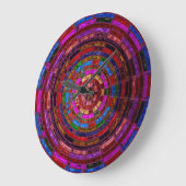 Abstrakte Glasmosaike 2 Große Wanduhr (Winkel)