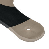 Abstrakte Glasschneidplatte in Schwarz und Beige Schneidebrett (Ecke)