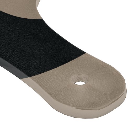 Abstrakte Glasschneidplatte in Schwarz und Beige Schneidebrett (Ecke)