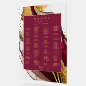 Abstrakte, glatte Sitzkarte Roter Wein ID1018 Acrylschild (Winkel)