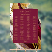 Abstrakte, glatte Sitzkarte Roter Wein ID1018 Acrylschild (Neutral)