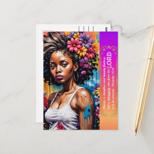 Abstrakte Glaubensgemeinde 31 30 Postkarte (Vorderseite/Rückseite Beispiel)