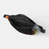 Abstrakte Glitch-Art-Digitale Verzerrung Gitter Bauchtasche (Offen)
