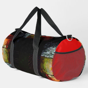 Abstrakte Glitch-Art-Digitale Verzerrung Gitter Duffle Bag