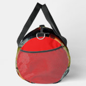Abstrakte Glitch-Art-Digitale Verzerrung Gitter Duffle Bag (Rechts)