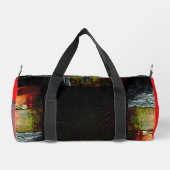 Abstrakte Glitch-Art-Digitale Verzerrung Gitter Duffle Bag (Rückseite)