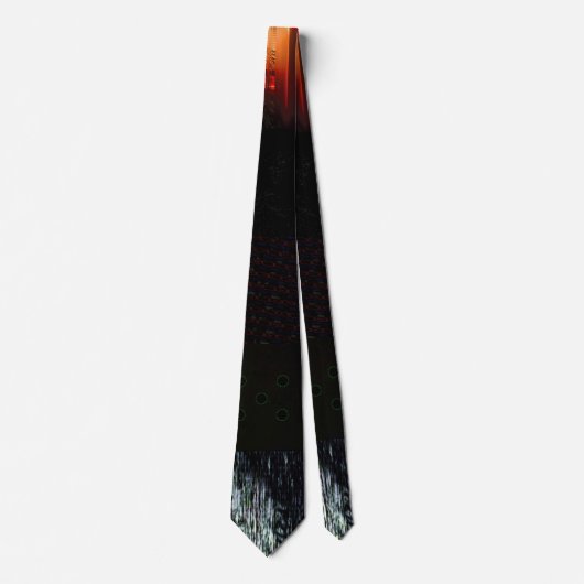 Abstrakte Glitch-Art-Digitale Verzerrung Gitter Krawatte (Vorderseite)