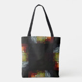 Abstrakte Glitch-Art-Digitale Verzerrung Raster Tasche (Rückseite)
