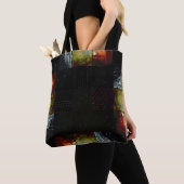 Abstrakte Glitch-Art-Digitale Verzerrung Raster Tasche (Von Nahem)