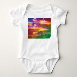 Abstrakte Glitch: Textur des Prüffelds Baby Strampler