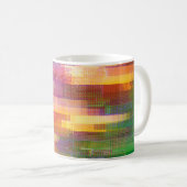 Abstrakte Glitch: Textur des Prüffelds Kaffeetasse (VorderseiteRechts)
