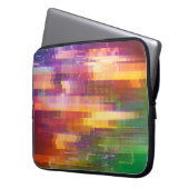 Abstrakte Glitch: Textur des Prüffelds Laptopschutzhülle (Vorderseite Links)
