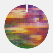 Abstrakte Glitch: Textur des Prüffelds Ornament Aus Glas (Rückseite)