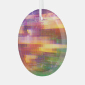 Abstrakte Glitch: Textur des Prüffelds Ornament Aus Glas (Vorderseite links)