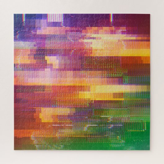 Abstrakte Glitch: Textur des Prüffelds Puzzle (Vertikal)