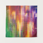 Abstrakte Glitch: Textur des Prüffelds Wandteppich (Vorderseite (Horizontal))