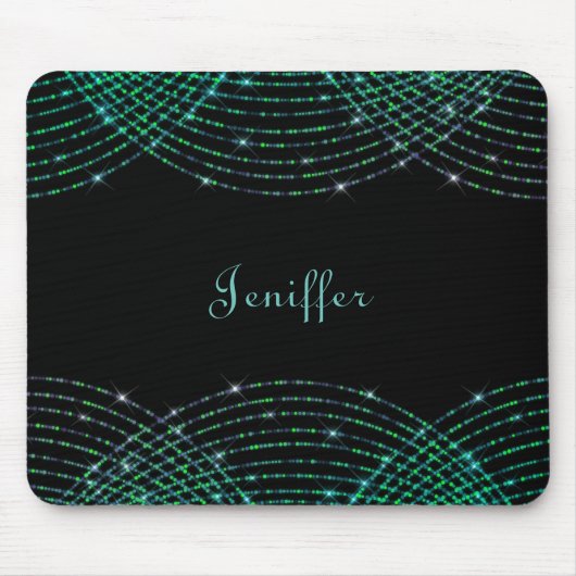 Abstrakte Glitzer-Dangle-Muster Mousepad (Vorne)