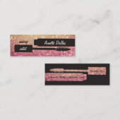 Abstrakte Glitzer-Make-upkünstler-Karten Mini Visitenkarte (Vorne/Hinten)