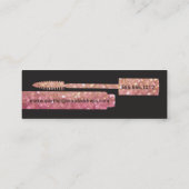 Abstrakte Glitzer-Make-upkünstler-Karten Mini Visitenkarte (Rückseite)