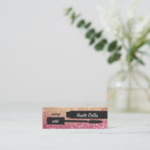 Abstrakte Glitzer-Make-upkünstler-Karten Mini Visitenkarte (Stehend Vorderseite)