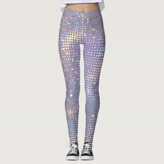 Abstrakte, glitzernde geometrische Textur. Leggings (Vorderseite)