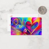 Abstrakte glitzernde Herzen Mitteilungskarte (Vorderseite/Rückseite Beispiel)