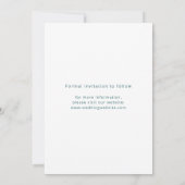 Abstrakte, glitzernde Hochzeit am Ozean Save The Date (Rückseite)